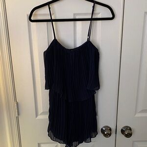 NWT Anna Grace Midnight Blue Romper